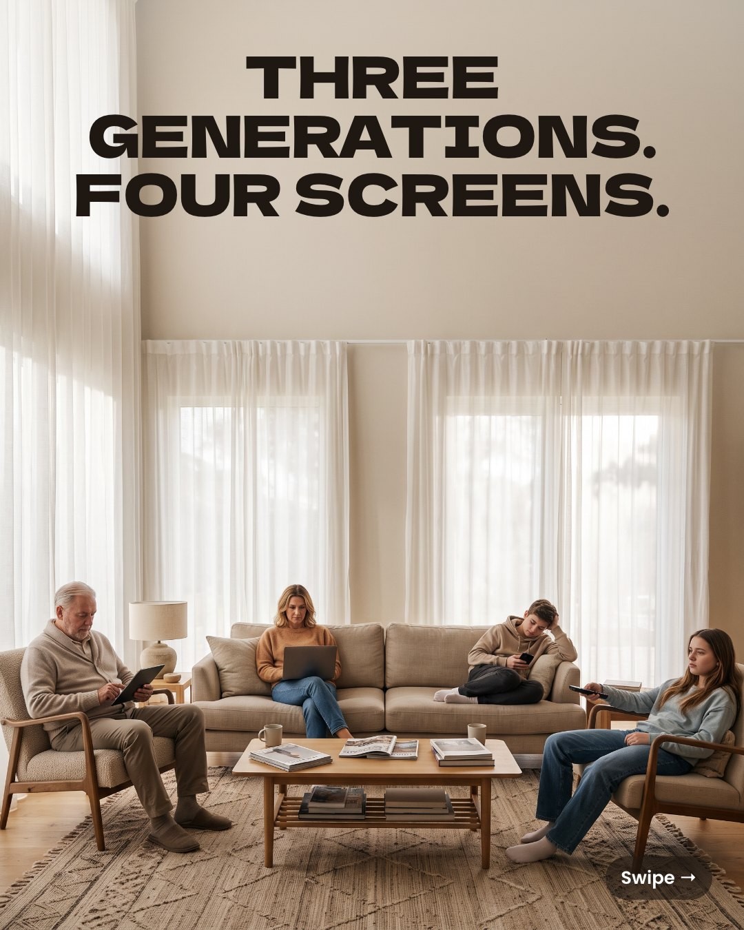 Three generations. Four screens.
