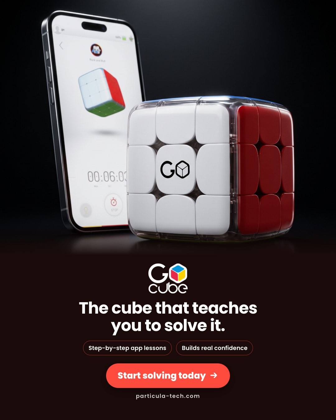 The cube that teaches you to solve it.