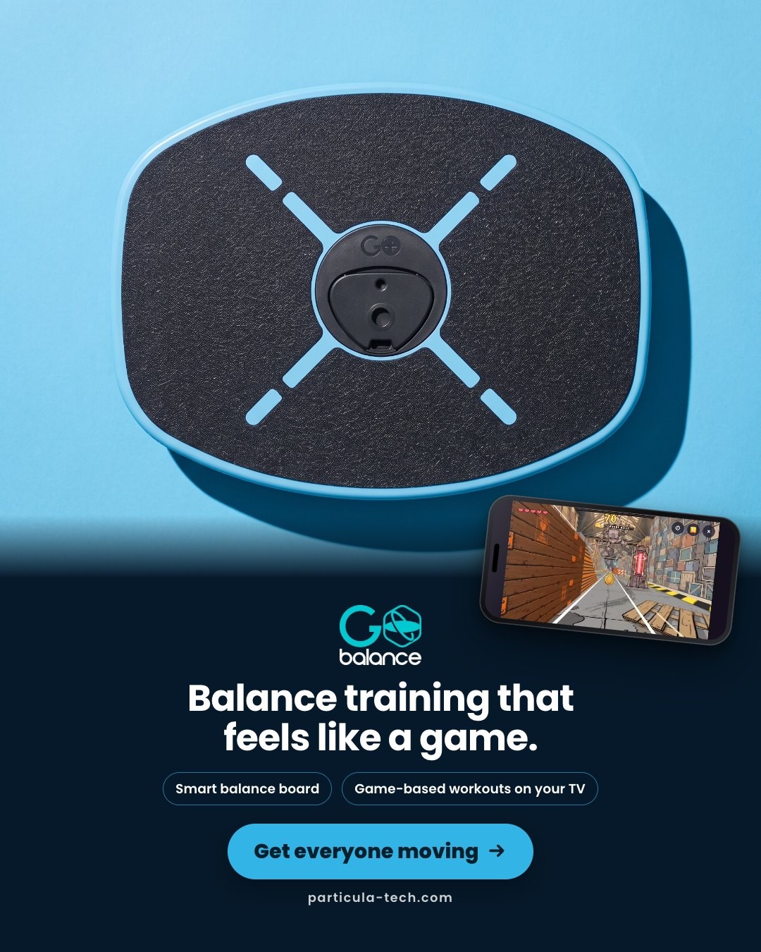 Balance training that feels like a game.