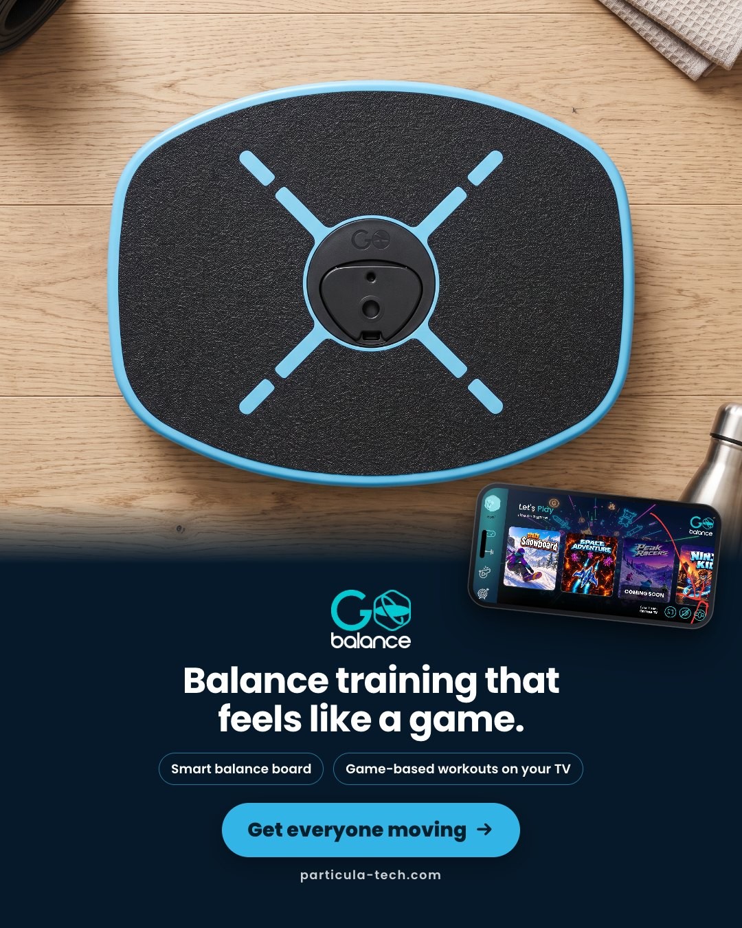 Balance training that feels like a game.